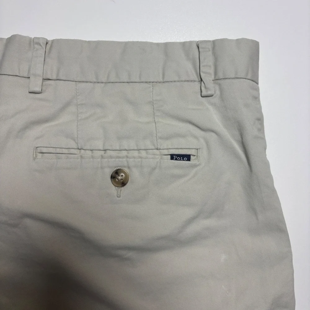 Polo Ralph Lauren Chino Shorts Men's Sz 33‎ Classic Fit Stretch Tan Khaki Preppy